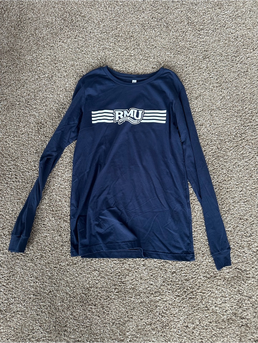Bella Canvas Navy Long-Sleeve RMU Logo Tee